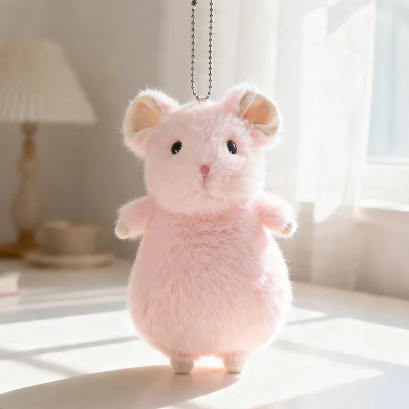 12cm Cute Fancy Rat Plush Toys Cartoon Kawaii Rat Doll Soft Cozy Lying Prone Pets Office Companion Adorable Birthday Gift