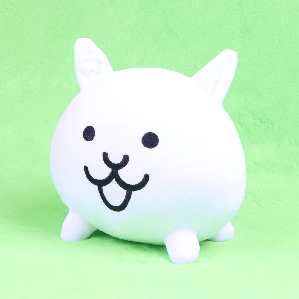 「にゃんこ大戦争」白いネコのふわふわぬいぐるみ