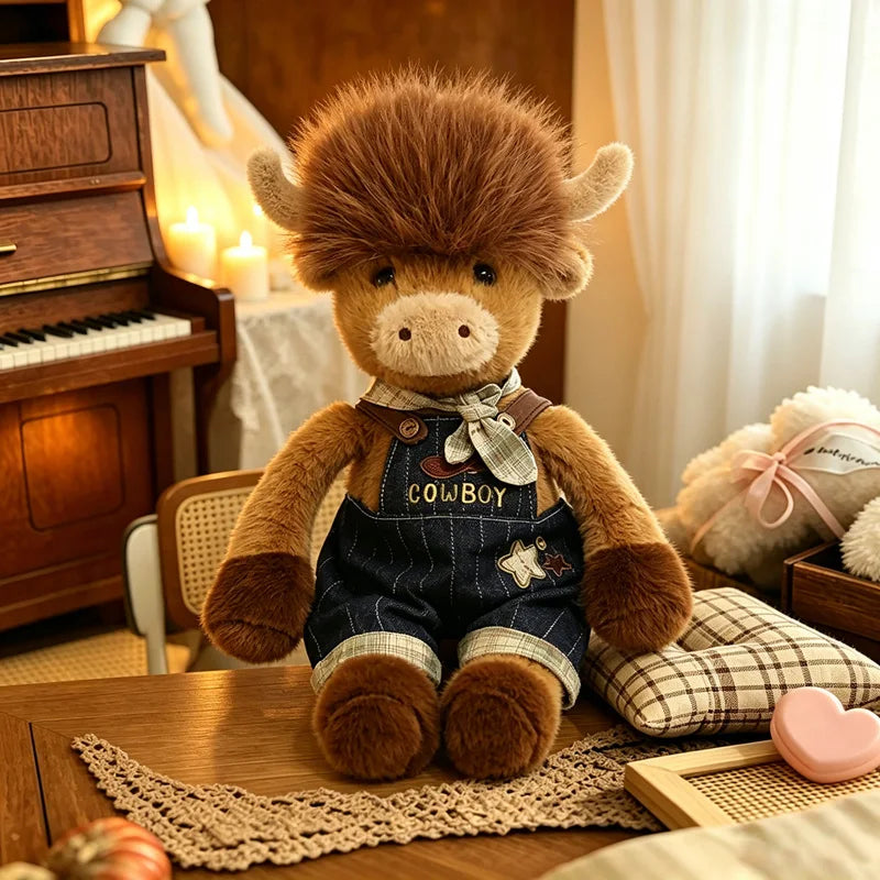 優しい表情の洋服着た動物ぬいぐるみ