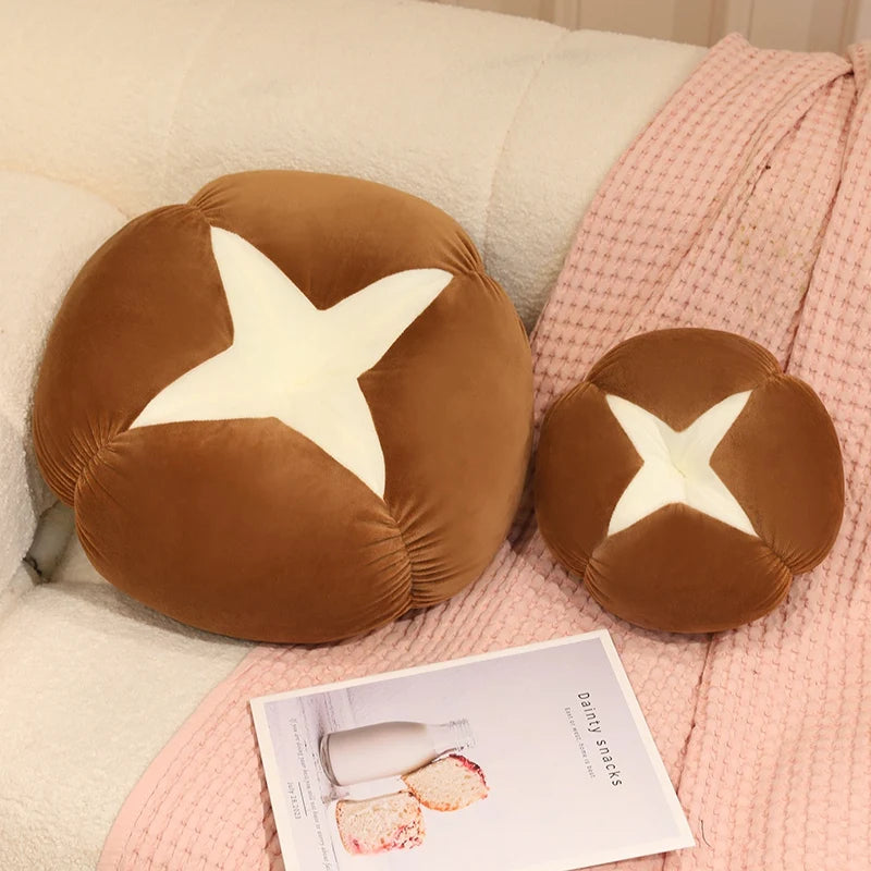 25/45cm Thickened Cushion with Tomato-Shaped Pillow Vegetable Mushroom Persimmon Round Cushion Pad for Window Seat Pillows