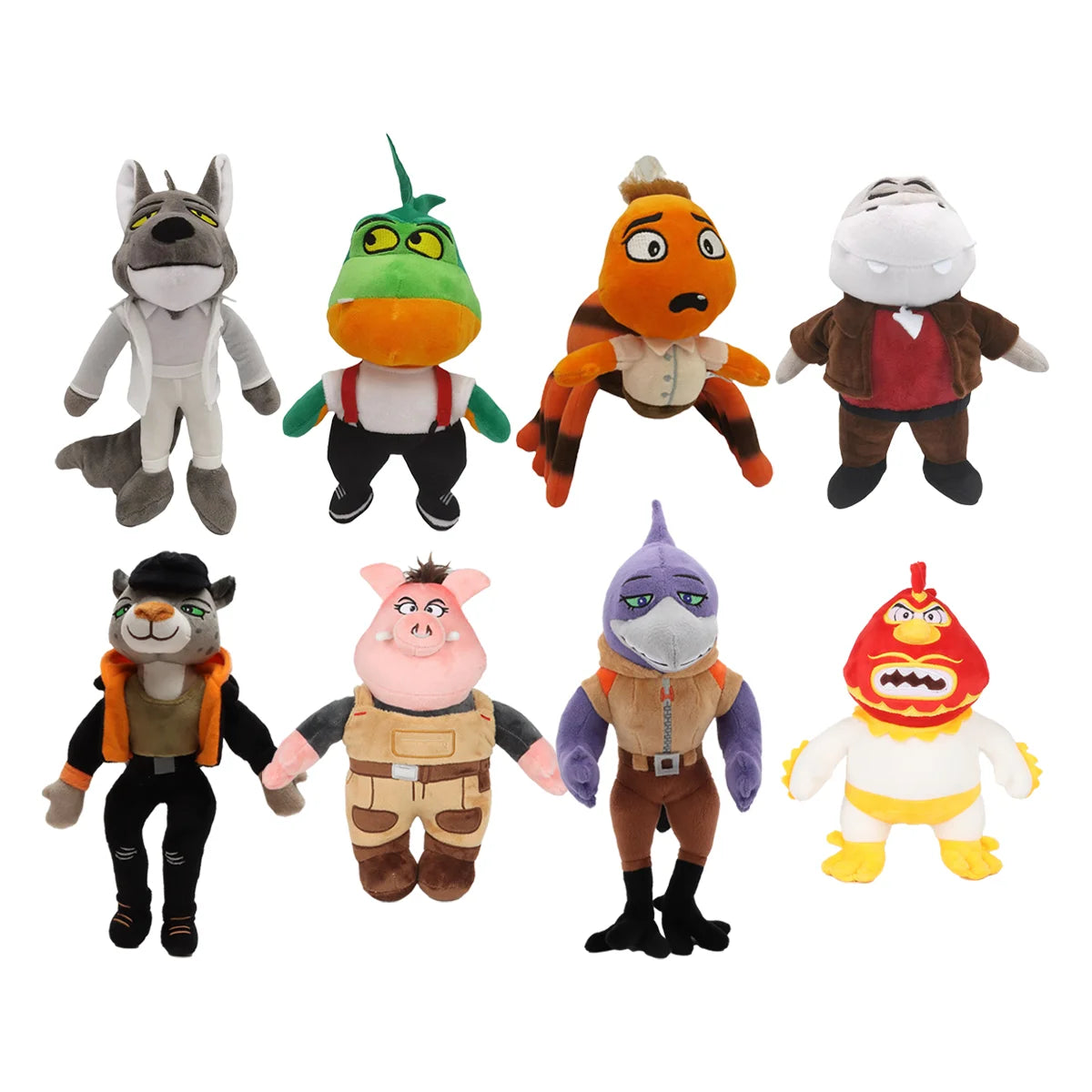 『バッドガイズ』キャラクター かわいい ぬいぐるみ 8点セット