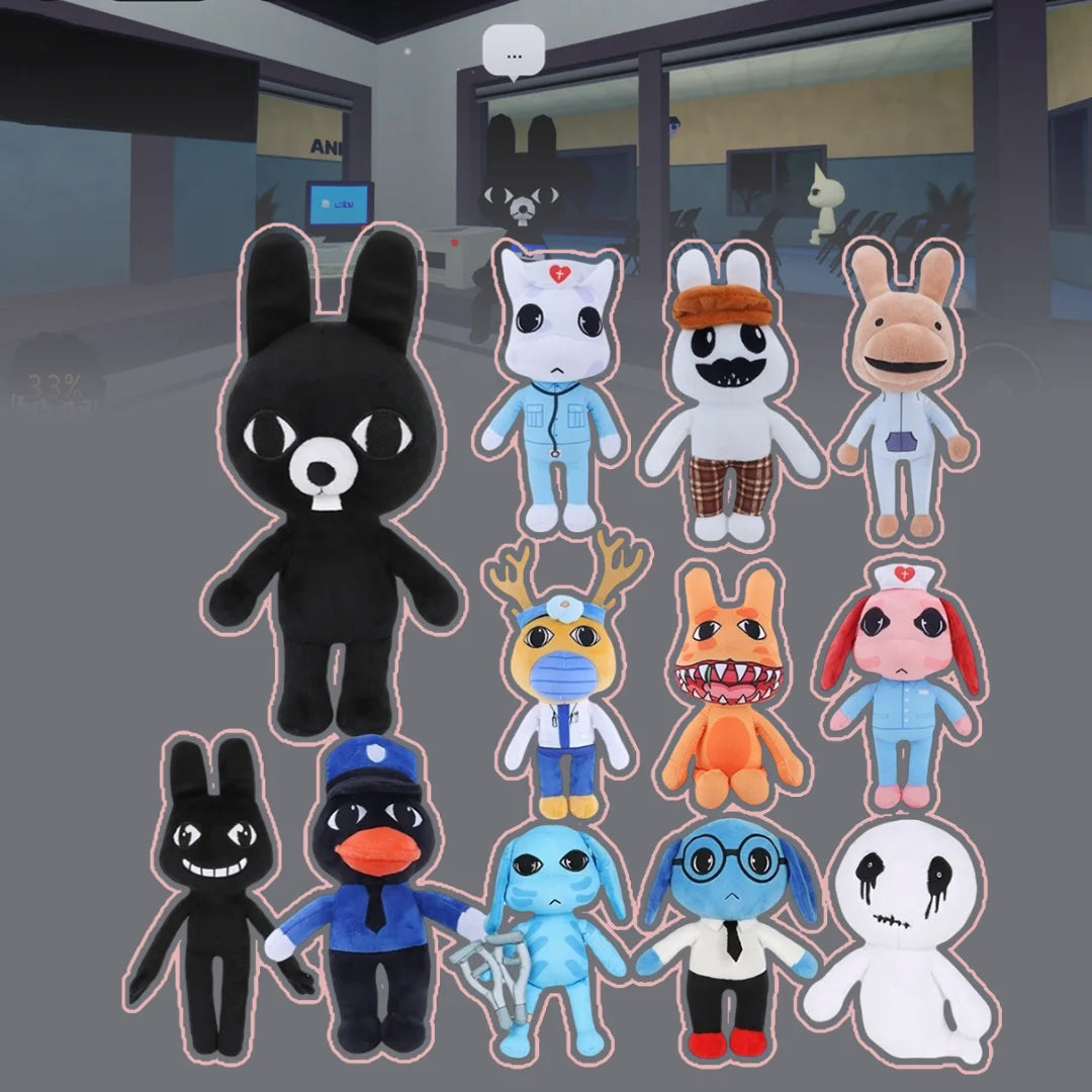 ホラーゲーム風 黒ウサギ キャラクターぬいぐるみ