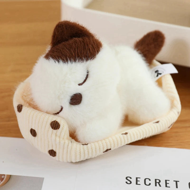 Cute Cartoon Dog, Cat, Fox, Bear, White Rabbit and Pig Plush Toy A Cat Doll Lying in Its Nest Cute Toys for Girl Funny Ornaments