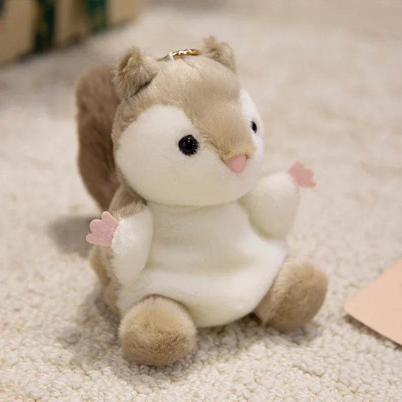 かわいい動物ふわふわマスコットキーホルダー