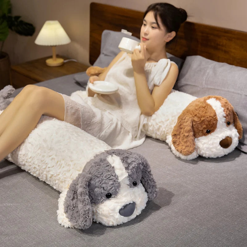 Cute Giant Dog Plush Pillow, Super Soft Lying Down Stuffed Animal for Cuddling & Sleep, Adorable Cuddle Toy & Home Decor
