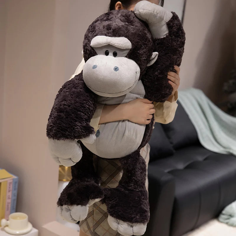 グレーオオカミとハスキー子犬のふわふわぬいぐるみ