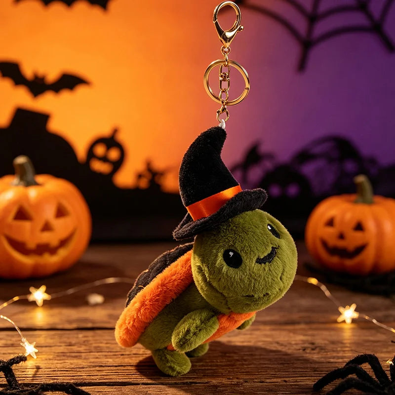 Cartoon Cute Halloween Witch Turtle Plush Doll 38cm Plush Stuffed Toys Soft Turtle Pillow Halloween Birthday Party Gift