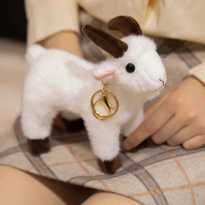 かわいいもこもこ羊ぬいぐるみキーホルダー 白黒セット