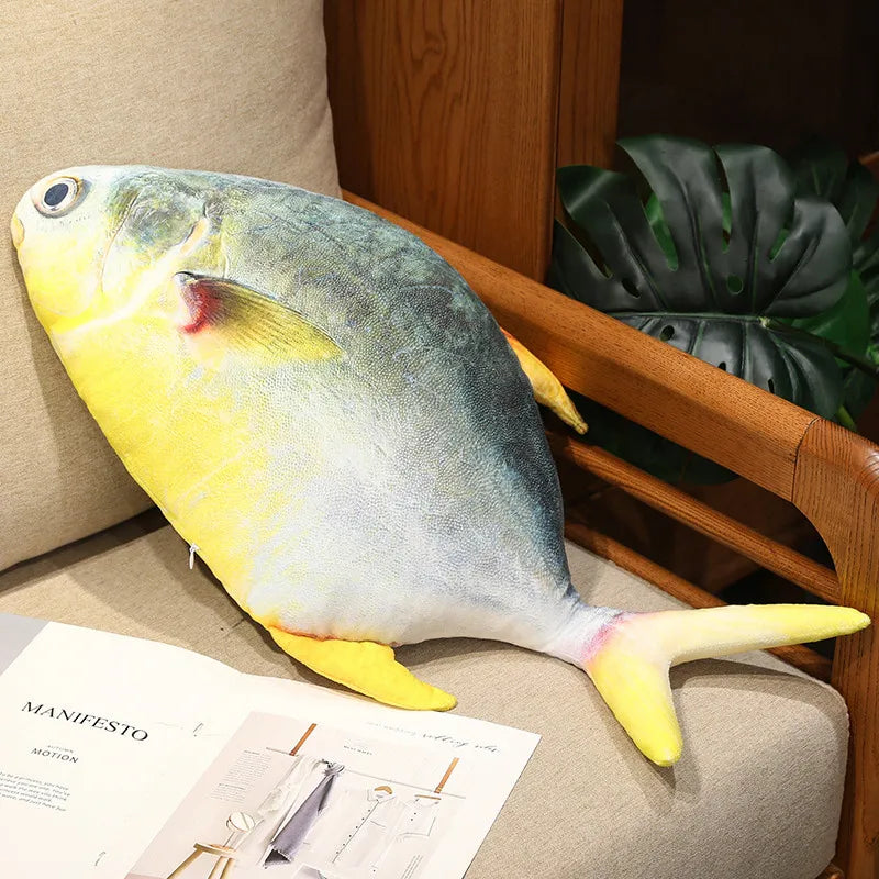 40/60cm Simulation Funny Fish Plush Toy Soft Stuffed Animal Lifelike Tuna or Mackerel Plush Pillow Kids Birthday Gift Home Decor
