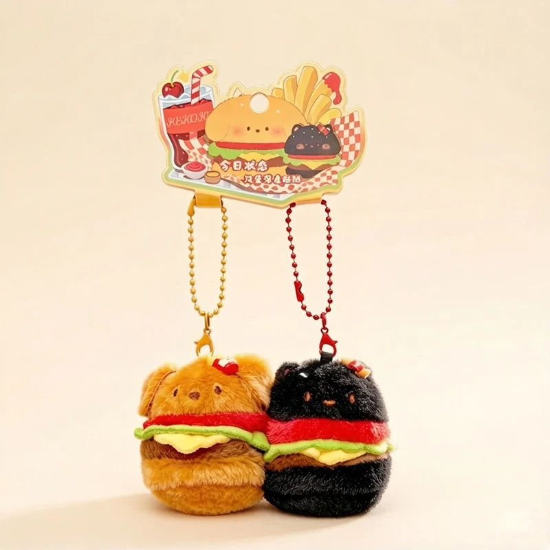 ぷっくり可愛い 料理モチーフ ぬいぐるみ マスコットキーホルダー イラストカード付き