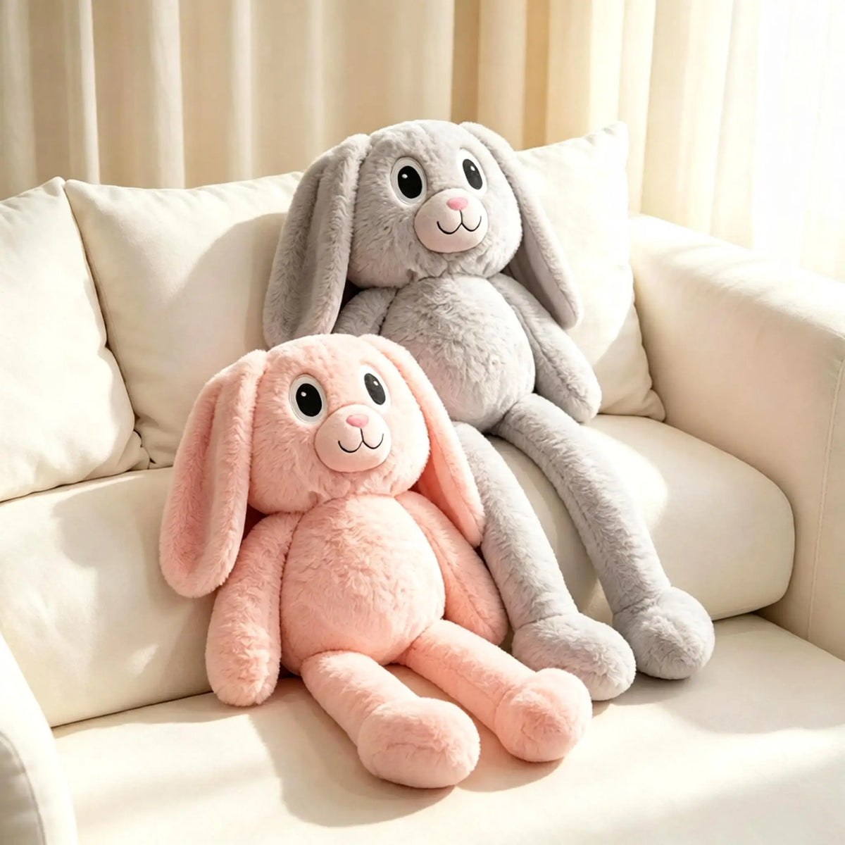 ふわふわ手足が長い耳長ウサギの抱き枕