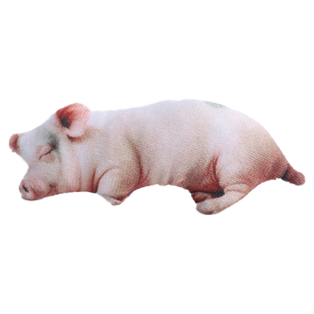 リアルな眠る豚のぬいぐるみクッション