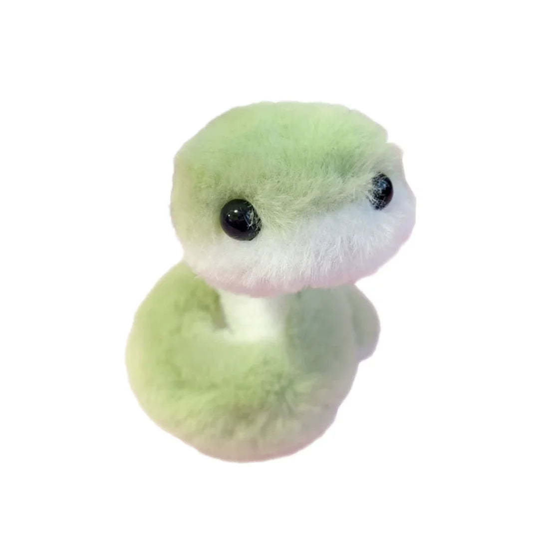 ミニサイズの ふわふわ とぐろ巻き ヘビ ぬいぐるみ