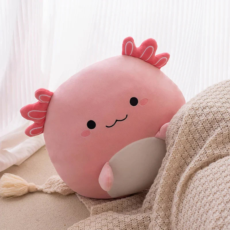 ピンクのアホロートルのスクイシュマロぬいぐるみ