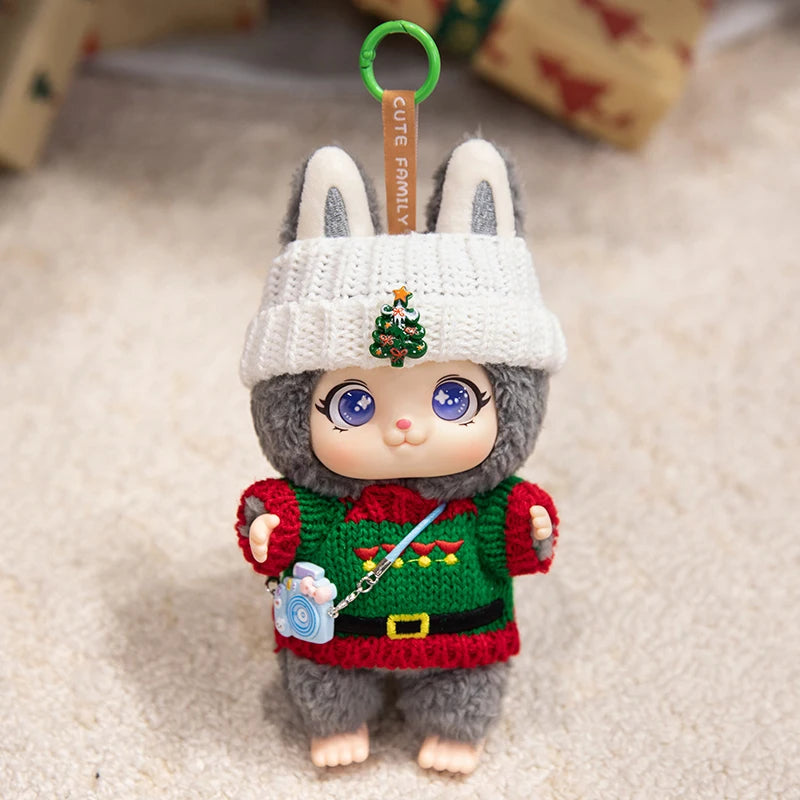 クリスマス ウサ耳 ニット もこもこ ドール フィギュア