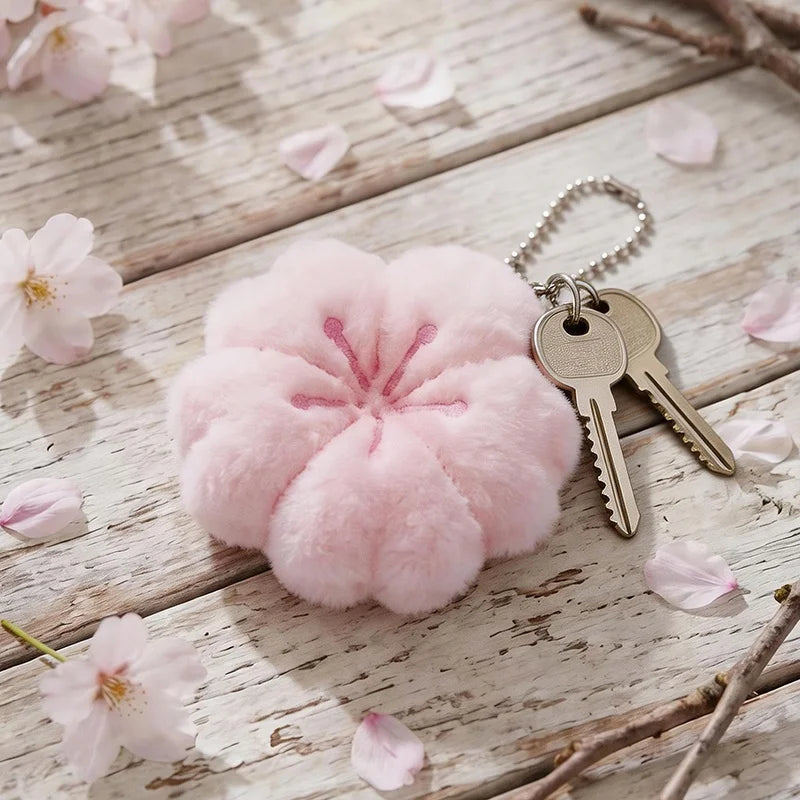 ふわふわ桜ぬいぐるみキーホルダー