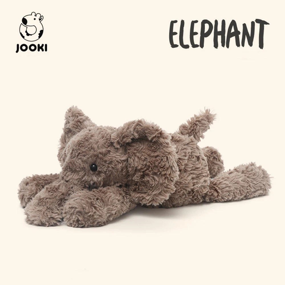 Cute Jimny Elephant, Hippopotamus, Monkey and Fox Plush Toys Funny Baby's Sleeping Companion Room Decor Girls Birthday Gifts