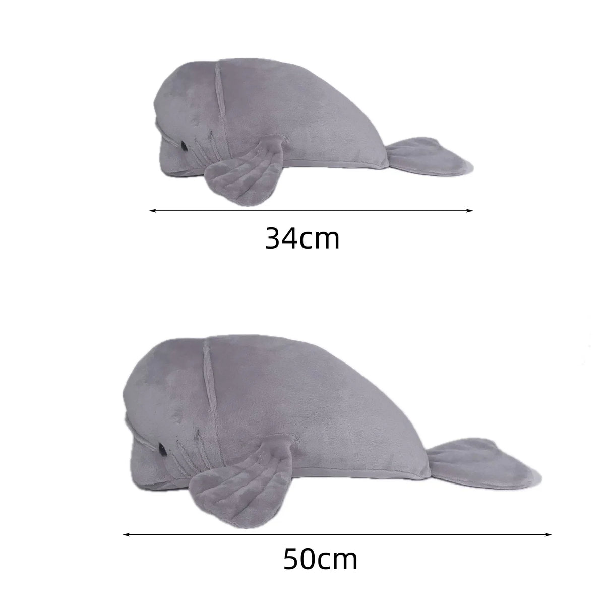 ふわふわ ビッグ ライトグレー ジュゴン ぬいぐるみ