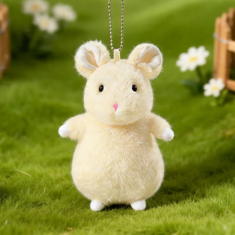 12cm Cute Fancy Rat Plush Toys Cartoon Kawaii Rat Doll Soft Cozy Lying Prone Pets Office Companion Adorable Birthday Gift