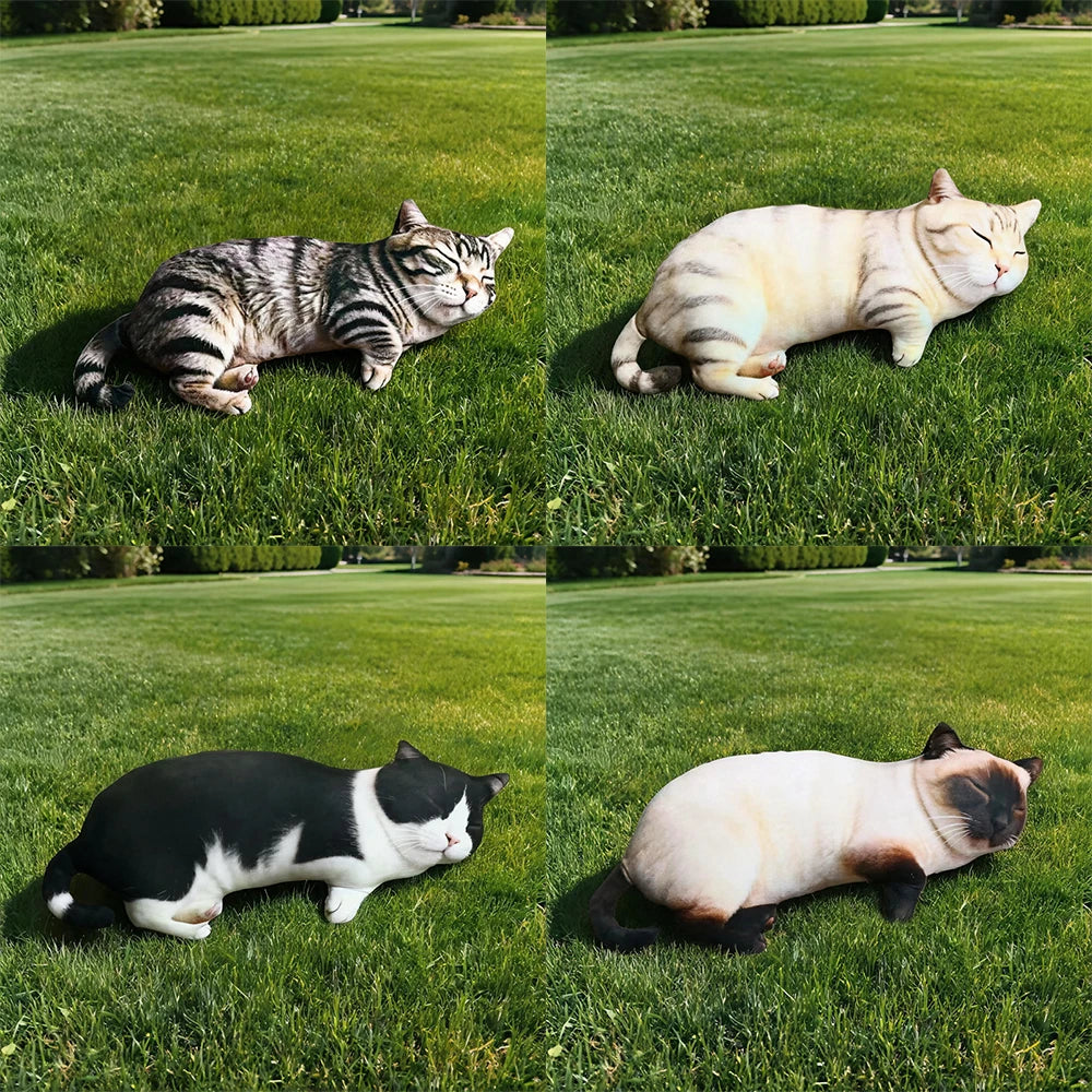 リアルな もちもち 寝そべり キジトラ猫 クッション