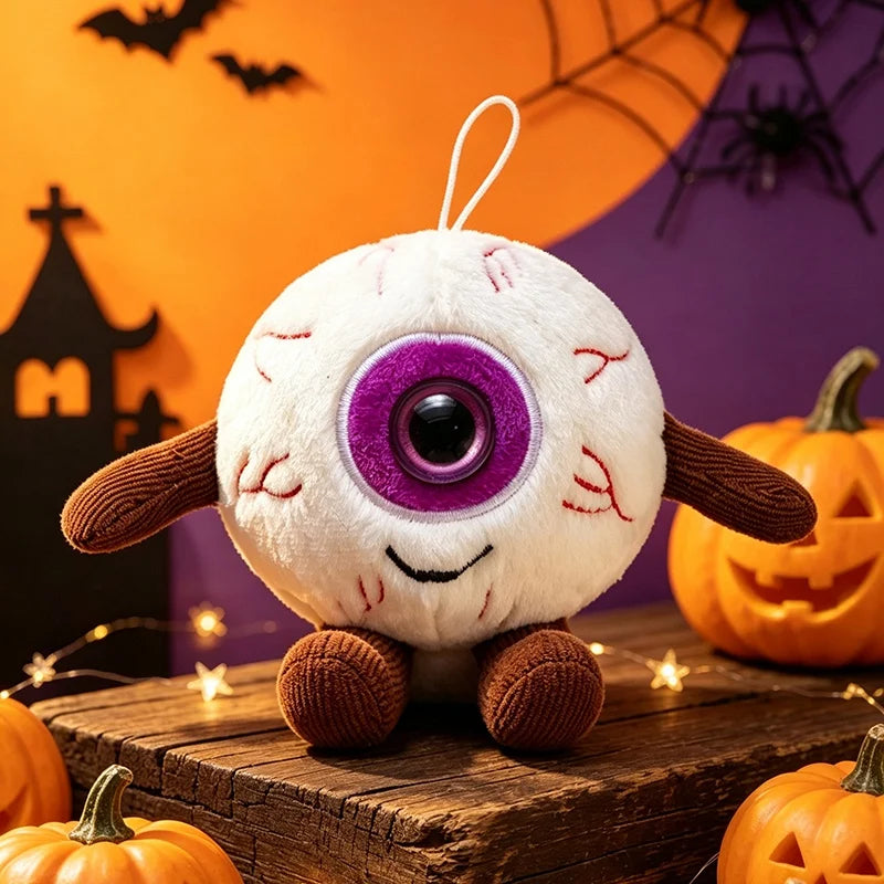 Halloween Plush Toys Scary Eyeball Ghost Squishy Toy Cartoon Soft Model Soft Kawaii Halloween Holiday Gifts