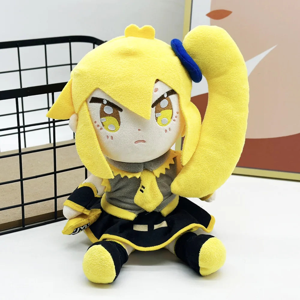 むすっと表情 黄色髪 サイドポニーテール ぬいぐるみ