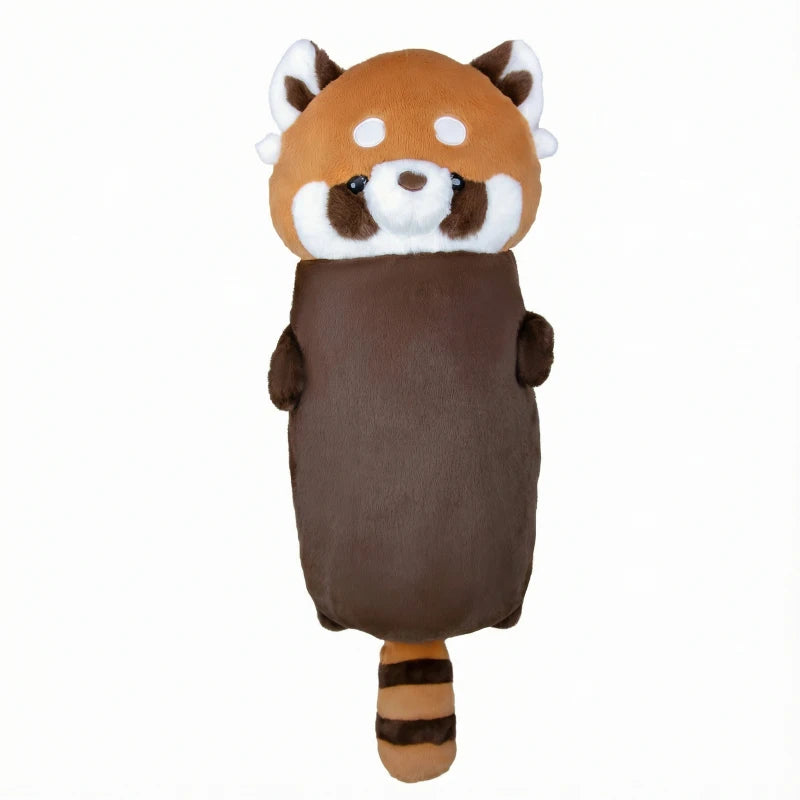 120cm Kawaii Cartoon Giant lesser panda Plush Doll Pillow Lying Brown raccoon Plush pillow Home Decor