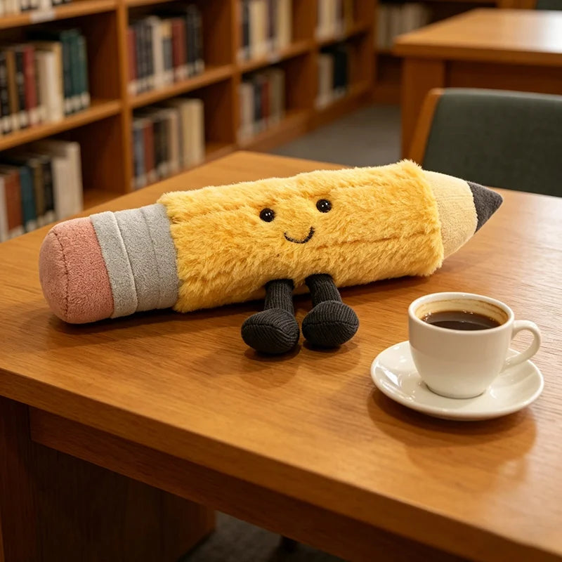 20-120cm Cute Cartoon Stationery Series Plush Toys Giant Soft Creative Pencil Plushie Pillow Funny Christmas Birthday Gifts