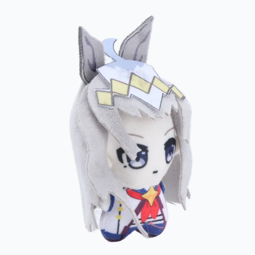 セーラー服の獣耳少女 幾何学模様ヘッドギア デフォルメぬいぐるみ