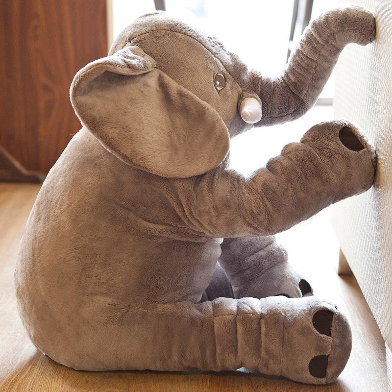 もちもち触感 特大ゾウ ぬいぐるみ 抱き枕 グレー