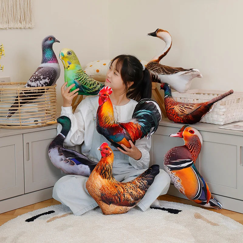 リアルな鳥のぬいぐるみ ハト セキセイインコ キジ 各種