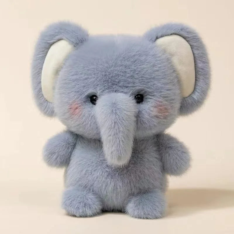 New Kawaii Soft Animal Series Plush Doll Pillow Elephant Pig Dog Sheep Penguin Raccoon Cat Cute Plush Toy Gift for Boys or Girls