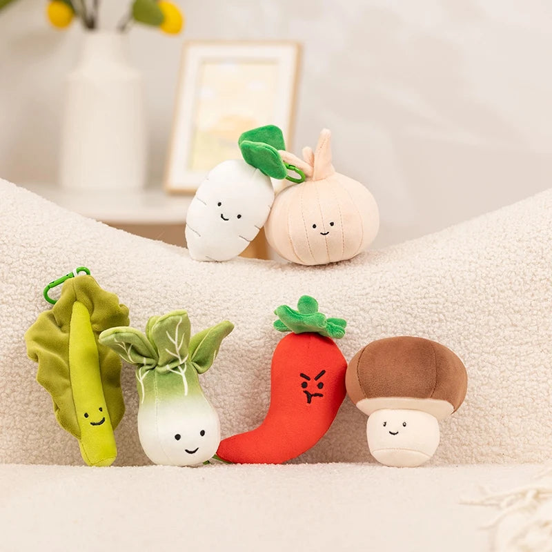 個性的な表情の 野菜 ぬいぐるみ マスコット