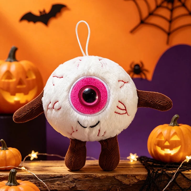 Halloween Plush Toys Scary Eyeball Ghost Squishy Toy Cartoon Soft Model Soft Kawaii Halloween Holiday Gifts