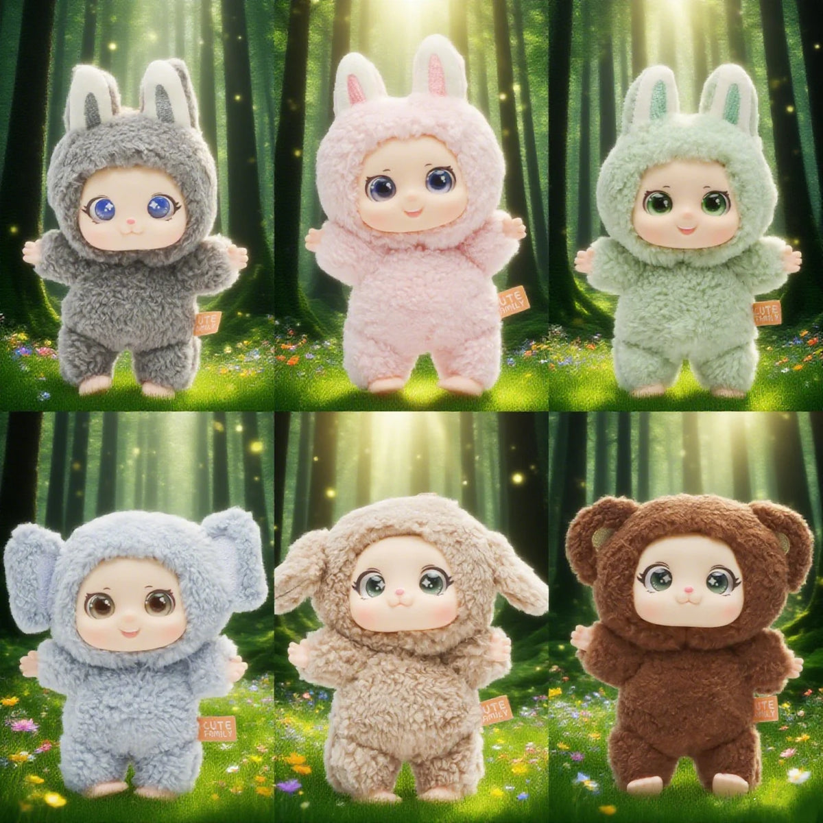 かわいい ふわふわうさぎ 着ぐるみ ドール グレー