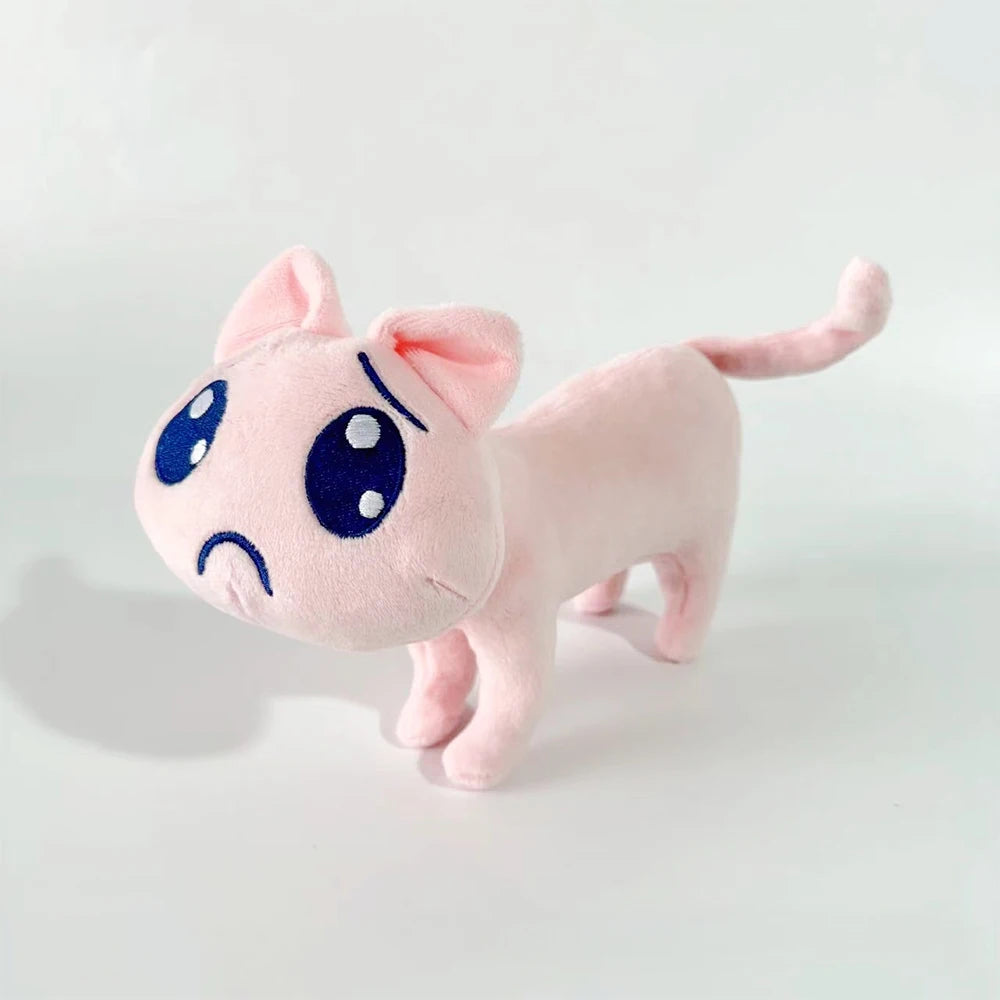 Kawaii Needy Girl Overdose Cat Nidigga Pien Plush Toys Cute A.p. Cat Dolls Cartoon Pink Sad Cat Stuffed Doll Fans Birthday Gifts