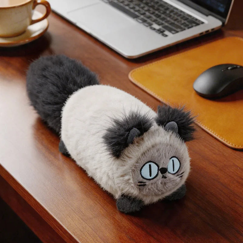 ふわふわ シャム猫風 青い瞳のぬいぐるみ