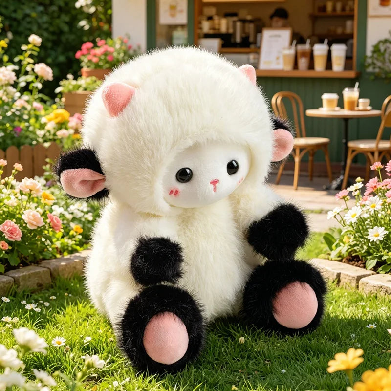 癒やし系 ふわふわ 巻き毛 羊のぬいぐるみ