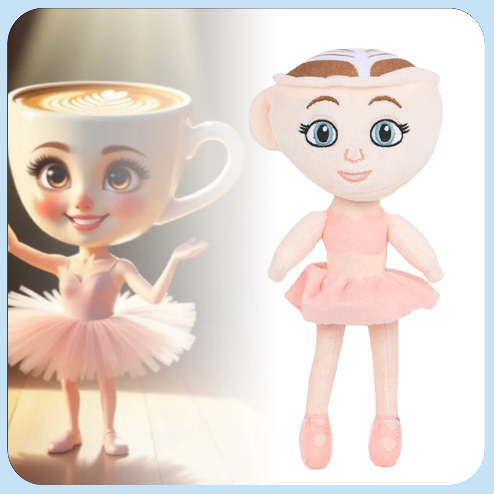 24cm Tung Tung Tung Sahur Plush Toys Game Peripheral Figure Coffee Girl Dolls Italian Ballerina Cappuccino Toys Fans Girls Gifts