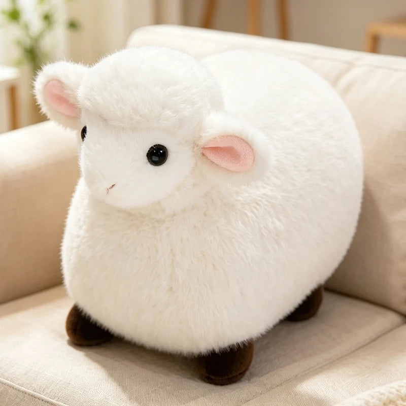 22/30cm Lifelike Sheep Plush Toy White,Black Simulated Sheep Plush Doll Sheep Pendant Stuffed Animal Toy Birthday Gift For Kid