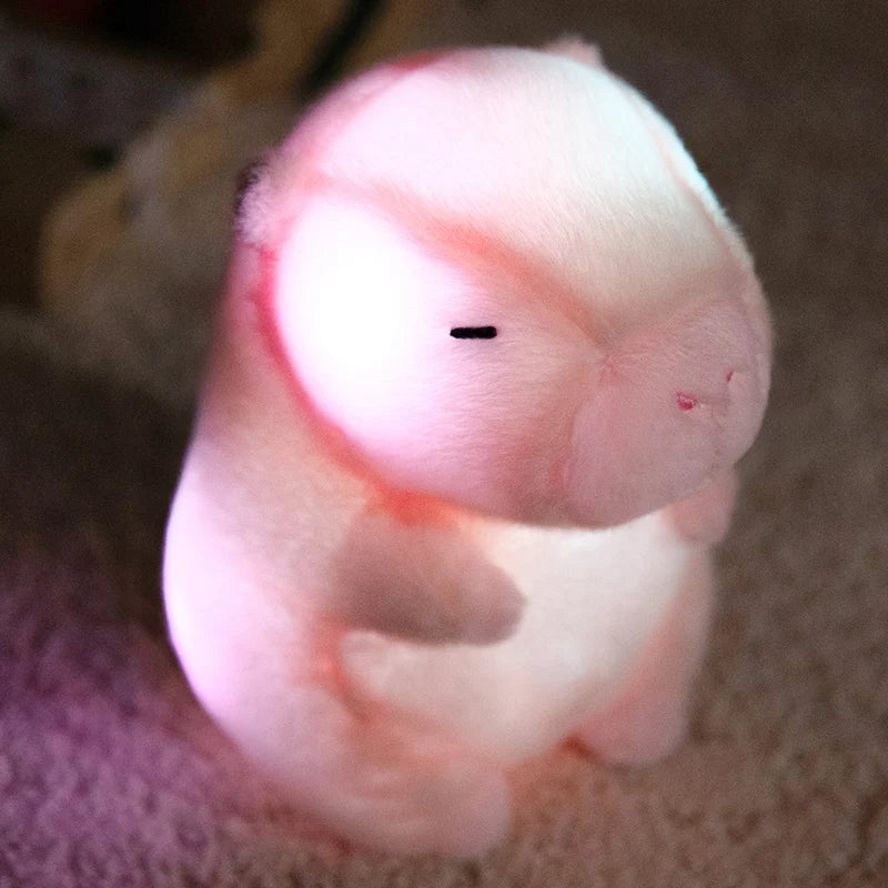 光る モチモチ 寝顔 癒やし動物 ぬいぐるみ