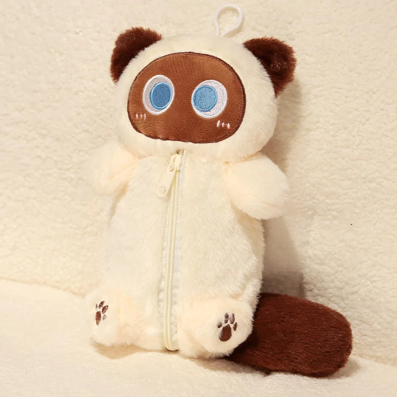 かわいい グレーの ふわふわ ぬいぐるみ ティッシュケース