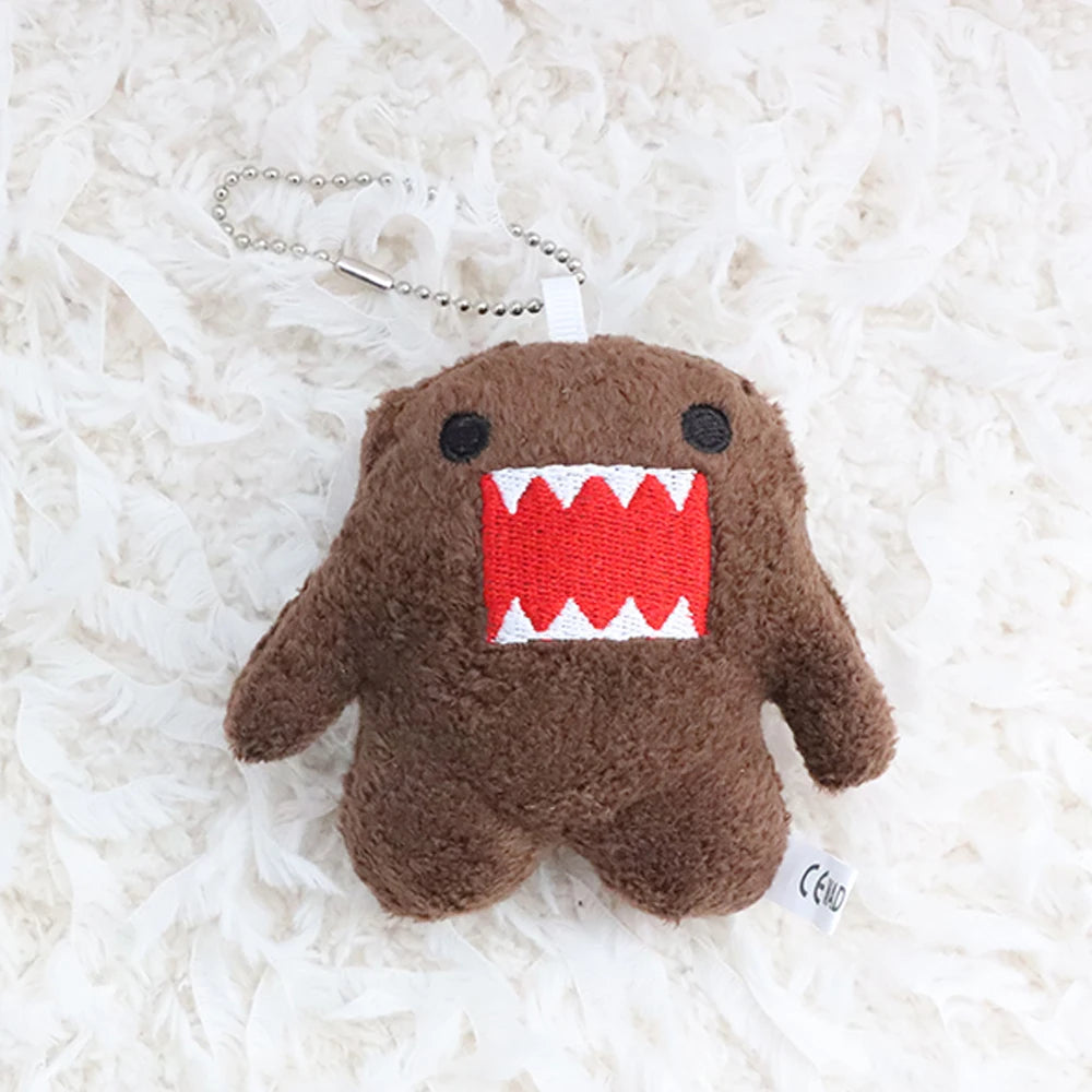 8cm Kawaii Domo Kun Plush Toys Cute Cartoon Domo Kun Plush Keychain Anime Keyring Charm for Backpack Decor Kids Birthday Gifts