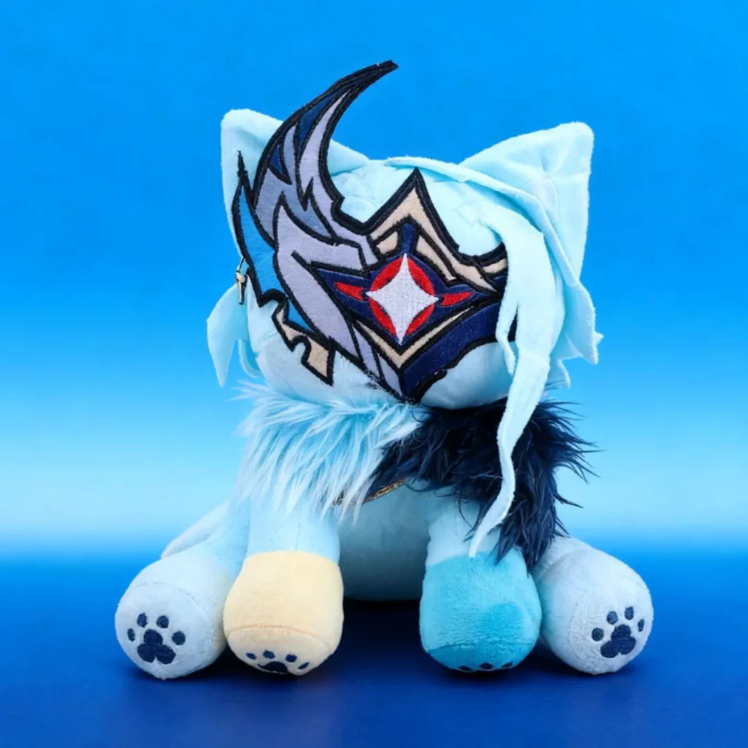 原神 ドットーレ マスク 猫耳 ぬいぐるみ ブルー