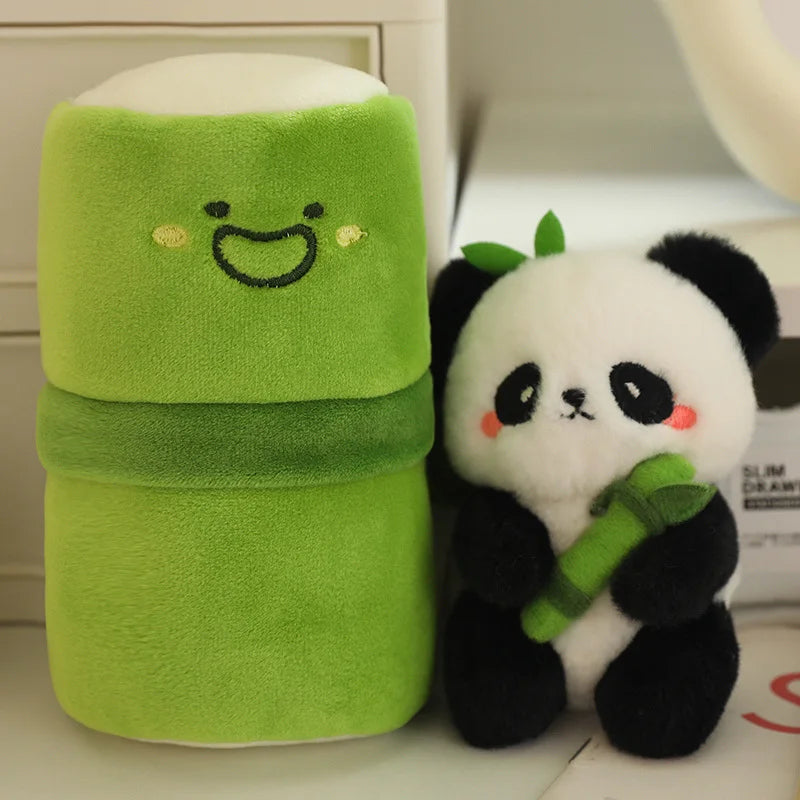 10cm Bamboo Panda Plush Toys Kawaii Small Pendant Stuffed Animals Soft Doll Fluffy Panda Bag Decor Birthday Gift Toys for Girls