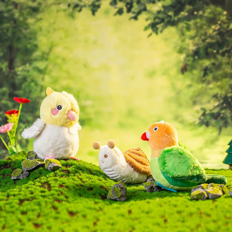 New Animal and Insect Plush Pendants Parrots, Butterflies, Bees, Horses, Cockroaches, Snails Plush Toy Backpack Pendant Kids Toy