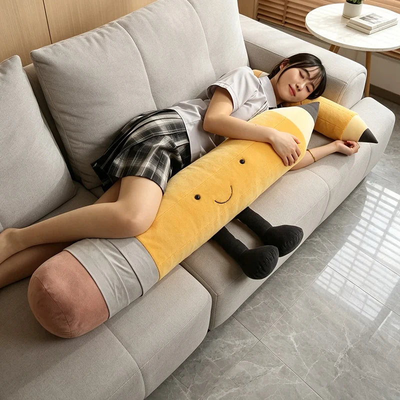 20-120cm Cute Cartoon Stationery Series Plush Toys Giant Soft Creative Pencil Plushie Pillow Funny Christmas Birthday Gifts