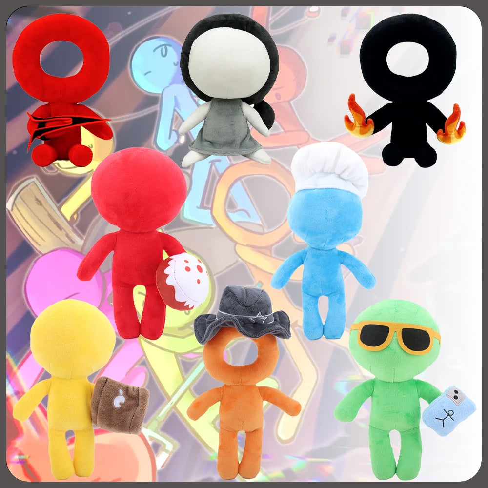 New Alan Becker Gamer Yellow Chef Blue Influencer Green Baker Red Sheriff Second Coming Plush Toy Perfect for Fan Birthday Gifts