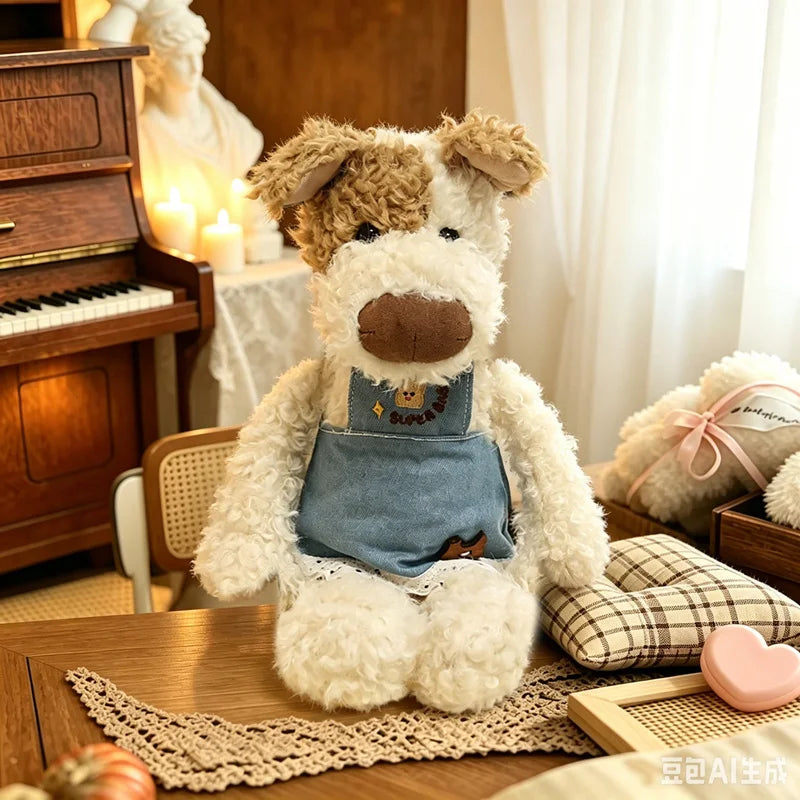 優しい表情の洋服着た動物ぬいぐるみ