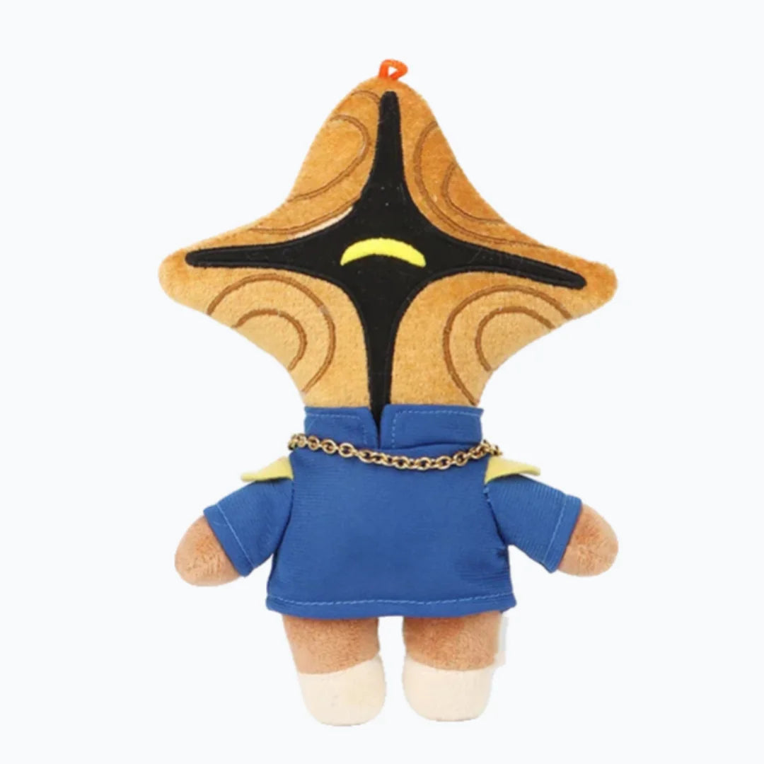 金色の鎖が付いた星形ヘッドの青いローブ ぬいぐるみ